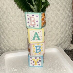 Colorful Ceramic Baby Blocks Vase